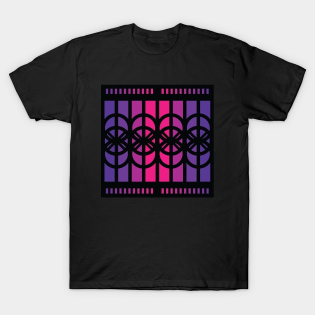 “Dimensional Circulation” - V.2 Purple - (Geometric Art) (Dimensions) - Doc Labs T-Shirt by Doc Labs